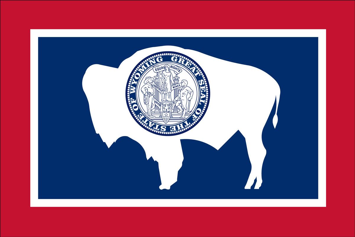 12x18" Nylon flag of State of Wyoming